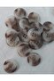 Milky Brown Tones Marble Patterned 2 cm Diameter Bone Button 20 Pieces. - 2