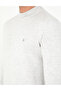 Cream Melange Slim Fit Half Turtleneck Basic Knitwear Sweater 50296613-Vr159 - 7