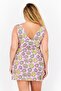 Women V-Neck Sleeveless Mini Dress, Multicolor - 4
