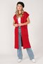 Women's Pocket Detailed Knitwear Vest Red