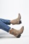 Ellinor Women's Genuine Leather Western Taupe Boots - 7