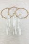 Vip Appliqued Bridal Tambourine White, Bridesmaid Wedding Henna Night Circumcision Bachelorette Bride with Bell 25cm 1 Piece - 5