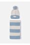 Girl's Striped Hat and Scarf Set Blue 10827