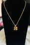 Caprea Steel Clover Pendant Necklace Gold Color Tarnish Resistant Necklace 60 Cm Chain - 2