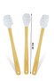 Indigo Set of 3 White Colored Dotted Bamboo Silicone Spatulas Long 26 cm - 3