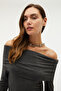 Boat Neck Long Sleeve Bluz - 3