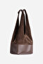 Sç319 Brown Suede Genuine Leather Women's Bag with Shoulder Strap