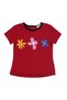 Baby Girl Short Sleeve Printed Red T-Shirt