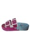 Girl's Dark Pink Blue Mira Princess Figured Non-Slip Sole Slippers Gezzer140-33 - 5