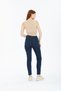 Women's Blue High Waist Soft Touch Comfortable Cut Mom Jeans Denim Trousers - 5