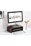 Compact Monitor Stand Riser with Storage Shelf - Ergonomic Desk Organizer - Brown
