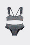Girl's Sequin Patterned Pink Bikini - 4