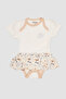 Baby Girl Ruffle Detailed Ecru Body