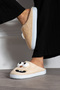 Silent, non-slip, orthopedic sole, furry fluffy, figured slippers home slippers - 4