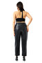 LEATHER PANTS STRAIGHT LEG WITH STRAIGHT LEG MODEL WOMEN'S ARTIFICIAL LEATHER PANTS - 8