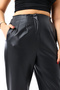 LEATHER PANTS STRAIGHT LEG WITH STRAIGHT LEG MODEL WOMEN'S ARTIFICIAL LEATHER PANTS - 6