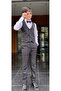 Children's Vest Suit Shirt set PLAID BLACK - 3