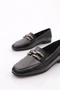 Women's Accessory Loafer Shoes Black Patent Leather 8122678 - 4