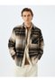 Brown Plaid Men's Adult Shirt 5Wam60026Hw - 3