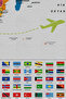 Wall Cover / Carpet Detailed Current Turkish World Map Quality Canvas Fabric-3981 - 5