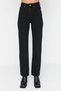 By-5214 Black Comfortable Fit Wide Leg Jeans Loose High Waisted Lycra Jeans Loose Waist Wide Leg Pants - 2