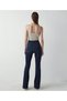 By-1999 Le Lis Women's High Waist Spanish Leg Non-Fading Jeans Denim Frango Navy Blue Pants - 4