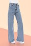 By-7587 90's Snow Wash Stretch Fabric Super High Waist Loose Jeans Stone Boyfriend Wide-Leg Denim Pants - 3