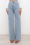 By-8306 Buz Salaş Wideleg Jean Power Lycra Women's High Waist Gathering Stone Wide Leg Jeans - 3