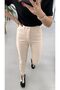 By-8889 Super Beige Mom Boyfriend Jeans High Waist Stretchy Cream Jeans Skinny Leg Pants - 3