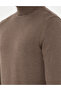 Mink Melange Slim Fit Turtleneck Basic Knitwear Sweater 50296582-Vr174 - 7