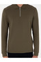 Dark Khaki Regular Fit Sweatshirt 50296504-Vr111 - 6