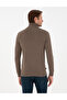 Mink Melange Slim Fit Turtleneck Basic Knitwear Sweater 50296582-Vr174 - 5
