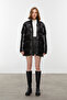 Quilted Inflatable Coat with Right Collar - 2