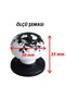 8 Pcs Black Rose Pattern White Polymer Button Handle Black Tab Furniture Kitchen Cabinet Drawer Handle - 3