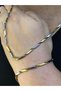 Men's Steel Set - 3mm Angular Bar Thin Polite • in Light Box • to Lover • to Spouse Bracelet Necklace - 2