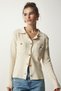 Metal Buttoned Knitwear Cardigan Cream Lbv0050 - 2