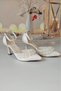 Women's 7 cm Pearl Mother-of-Pearl Bridal Shoes - 4