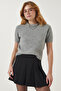 Black Woven Mini Shorts Skirt - Pleated, Lmc0043 - 2