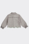 Baby Girl Embroidered Detailed Gray Denim Jacket - 2