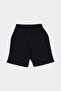 Unisex Children's Elastic Waist Black Knitted Shorts - 3