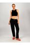Black Pink Women's Soft Textured Pajama Bottoms Sweatpants Cotton - 3