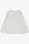 Baby Boy Long Sleeve T-Shirt with Pockets Buttons Embroidered 9 Months-3 Years, Ecru - 2