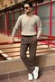 Men'S, Half-Zip, Stand Collar, Winter, Knitwear Knitted, Old Money Culture, Sweater Pltk06 - 5