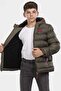 Boy's Khaki Fleece Inside Furry Waterproof Winter Thick Hooded Coat - 2