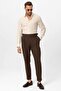 High Waist Linen Blend Double-Legged Men's Trousers - 3