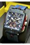 Men's Wristwatch with Navy Blue Silicone Cord Function - 2
