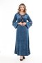Women's Long Sleeve Velvet Dress - 8