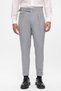High Waist (Boyfriend Style) Pleated Fabric Pants with Buckle Belt - 2