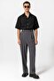 Baggy high waist men's fabric trousers - 2