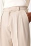 Beige High Waist Pleated Relaxed Fit Baggy Men's Trousers - 4